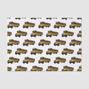 School bus cartoon illustration tissue paper