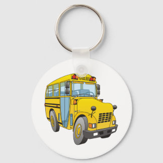 School Bus Cartoon Keychain
