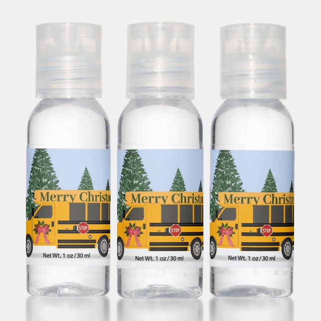 School Bus Christmas Stocking Stuffer Hand Sanitizer (Set)