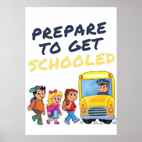 School Bus Classroom  Poster