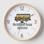 School Bus Clock at Zazzle