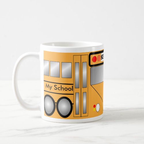 School bus coffee mug