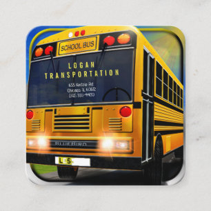 school bus company business card