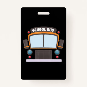School Bus Costume Boys Girls Halloween Bus Drive Badge
