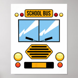 School Bus Costume Cool Easy Vehicle Halloween Gif Poster