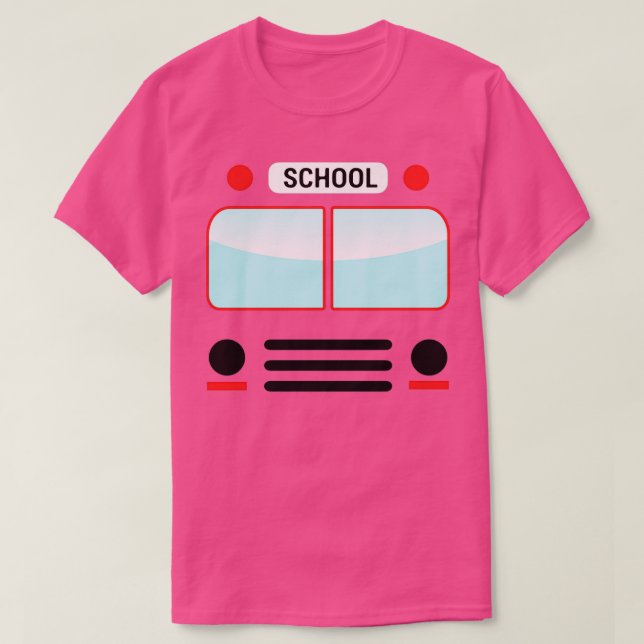 School Bus Costume Halloween Costume Easy Oufit T-Shirt (Design Front)