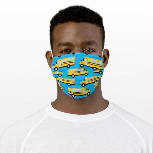 School Bus Cute Teacher Kids Adult Cloth Face Mask (Worn)