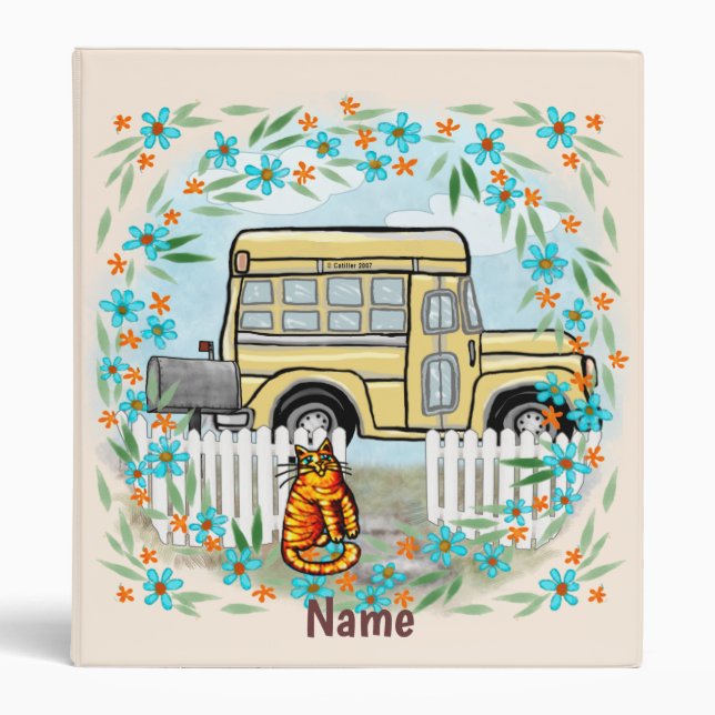 School Bus Day   3 Ring Binder (Front)