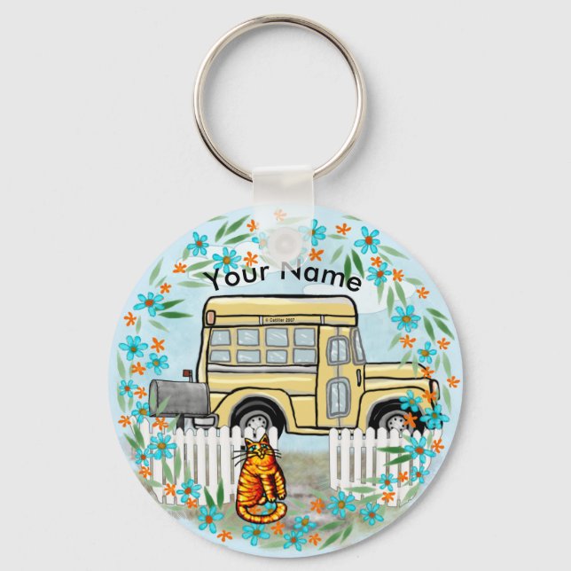 School Bus Day Keychain (Front)