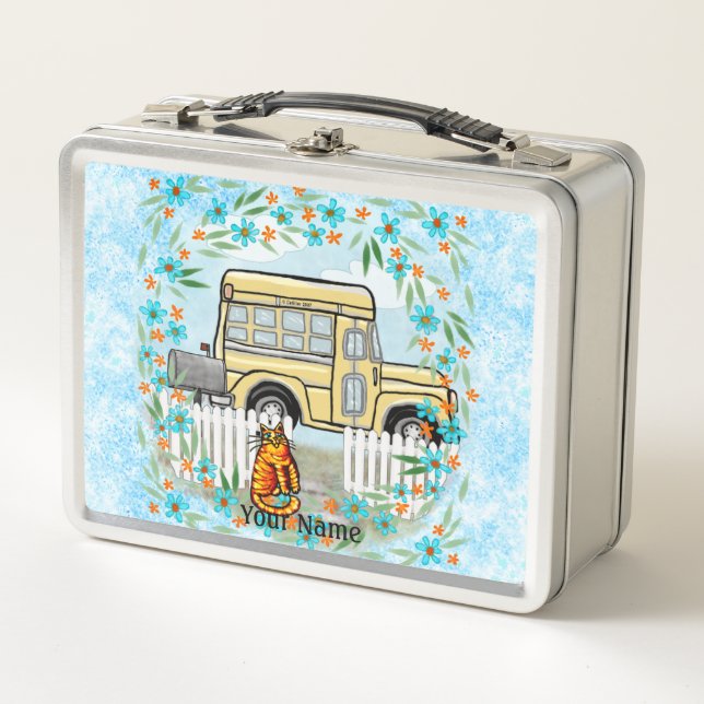 School Bus Day  Metal Lunch Box (Front)
