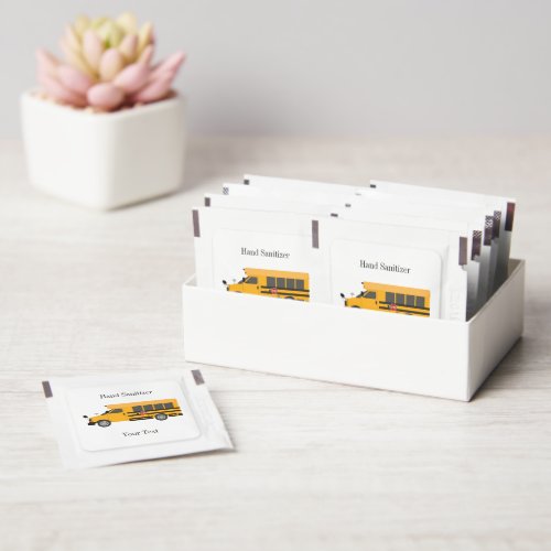 School Bus Design Hand Sanitizer Packet