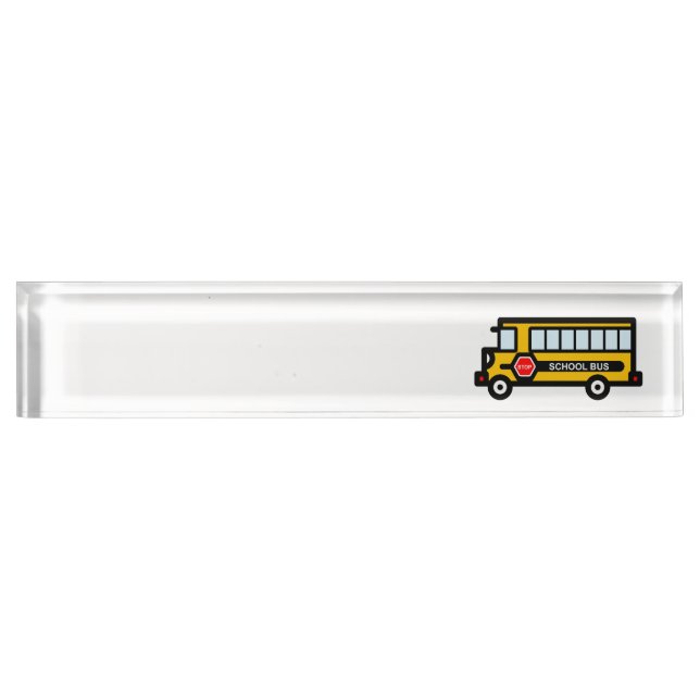 School bus desk name plate (Front)