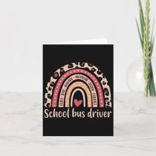 School Bus Driver 100th Day Of School Bus Driver R Card