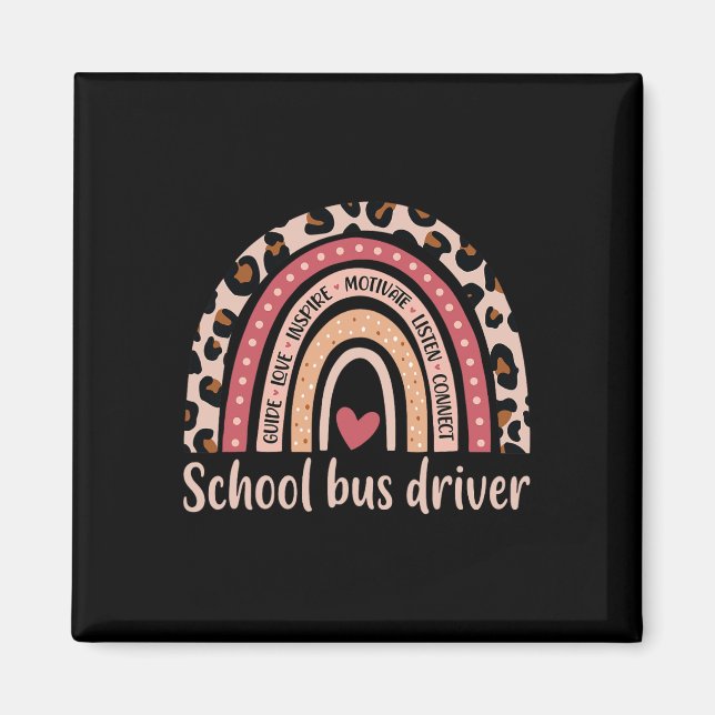 School Bus Driver 100th Day Of School Bus Driver R Magnet (Front)
