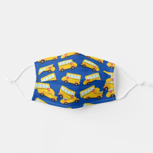 School Bus Driver Adult Cloth Face Mask (Front, Unfolded)