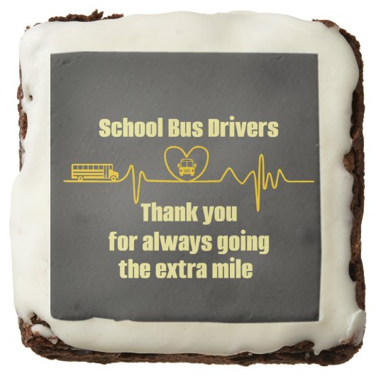 School Bus Driver Appreciation Brownie (Front)
