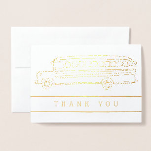 School Bus Driver Appreciation Thank You Foil Card