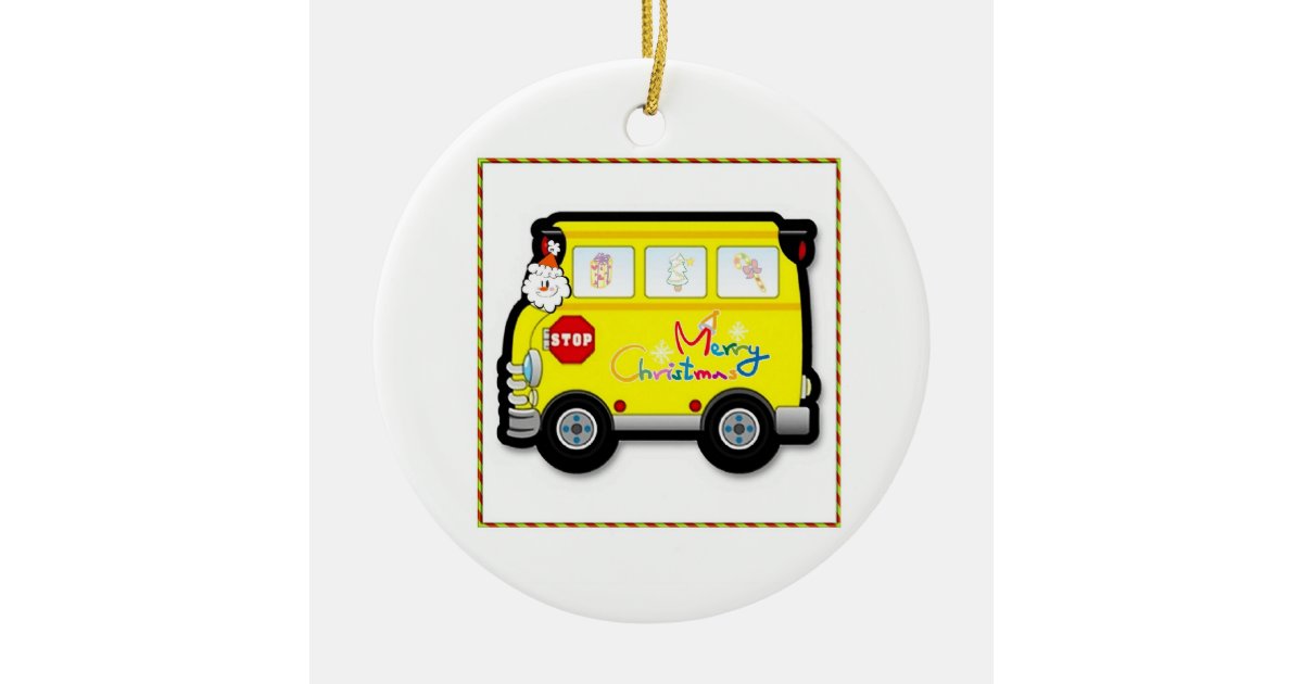 School Bus Driver Christmas Ornament | Zazzle