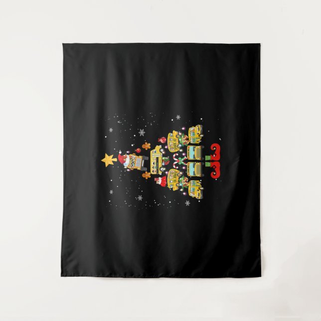 School Bus Driver Christmas Tree Gift Tapestry (Front)
