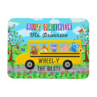 School Bus Driver Cute Animals | Personalized Name