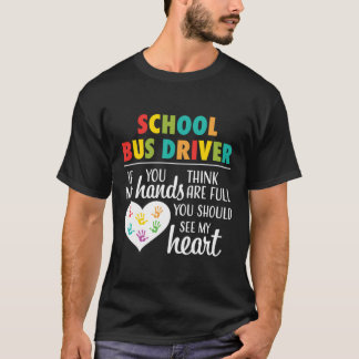 School Bus Driver Cute Heart Appreciation Gift Hoo T-Shirt