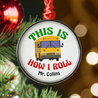 School Bus Driver Cute Personalized Pun Christmas