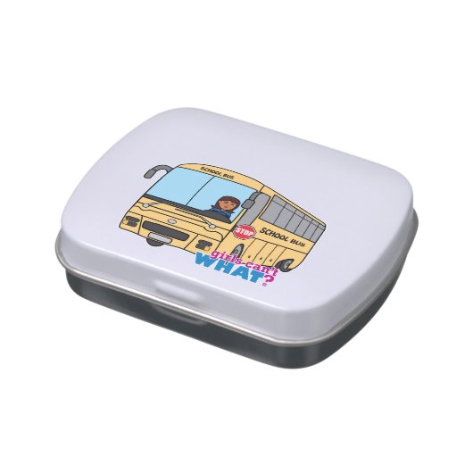 School Bus Driver Dark Jelly Belly Candy Tin (Side)
