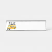 Custom School Bus Metal Wall Art Personalized Bus Driver Name