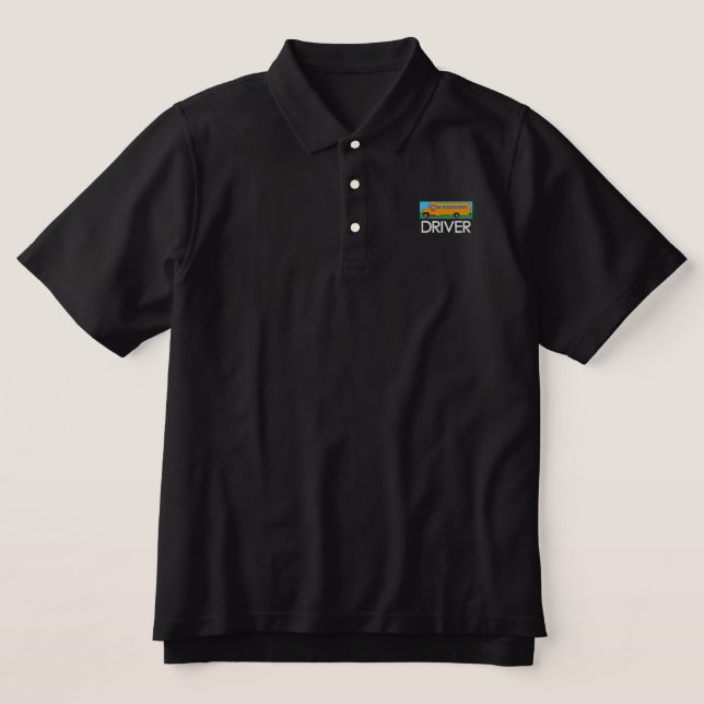 SCHOOL BUS DRIVER EMBROIDERED POLO SHIRT (Design Front)