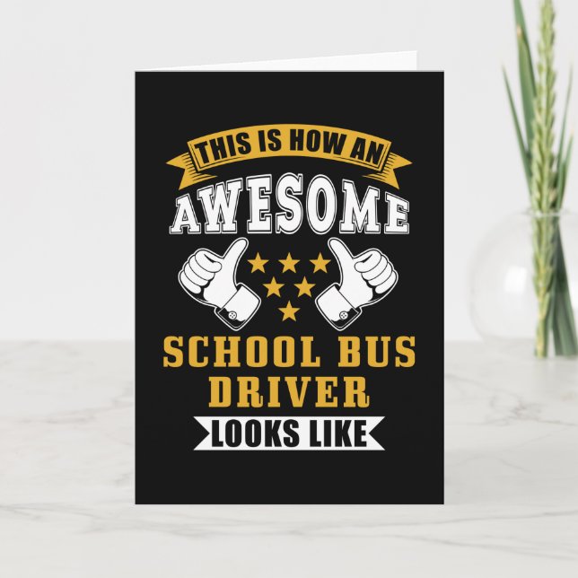 School Bus Driver Gift Card (Front)