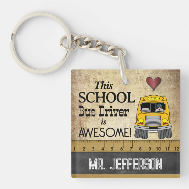 School Bus Driver   Keychain (Front)