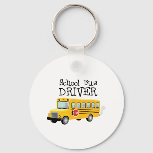 School Bus Driver Keychain