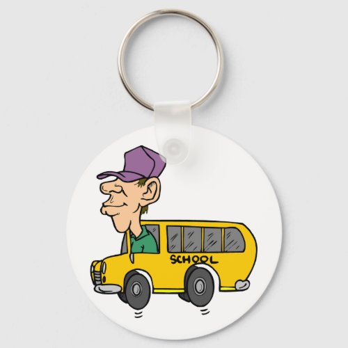 School Bus Driver Keychain