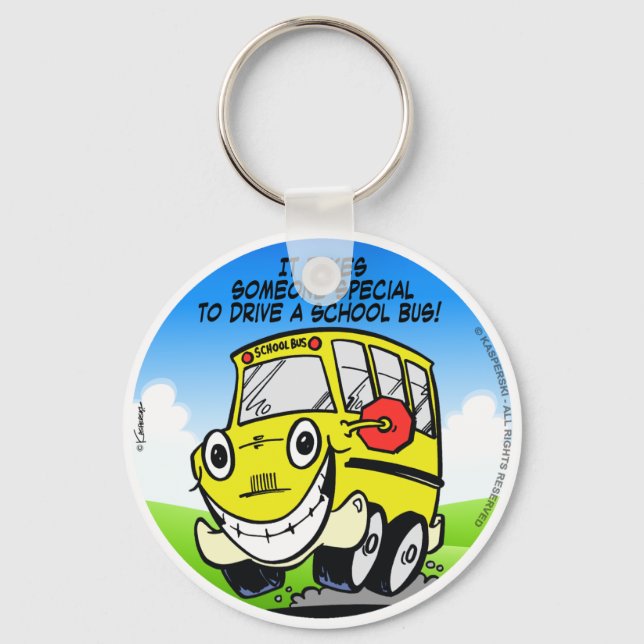 School Bus Driver Keychain (Front)