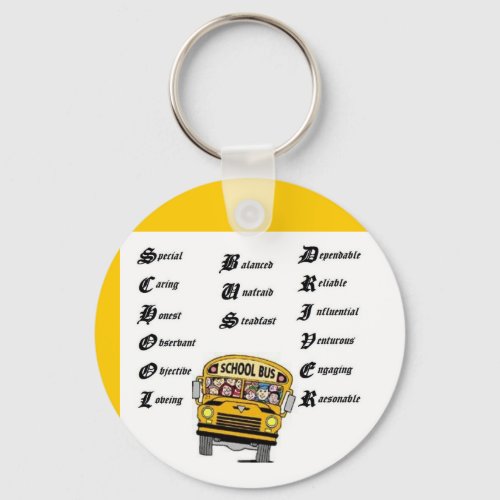 School bus driver keychain