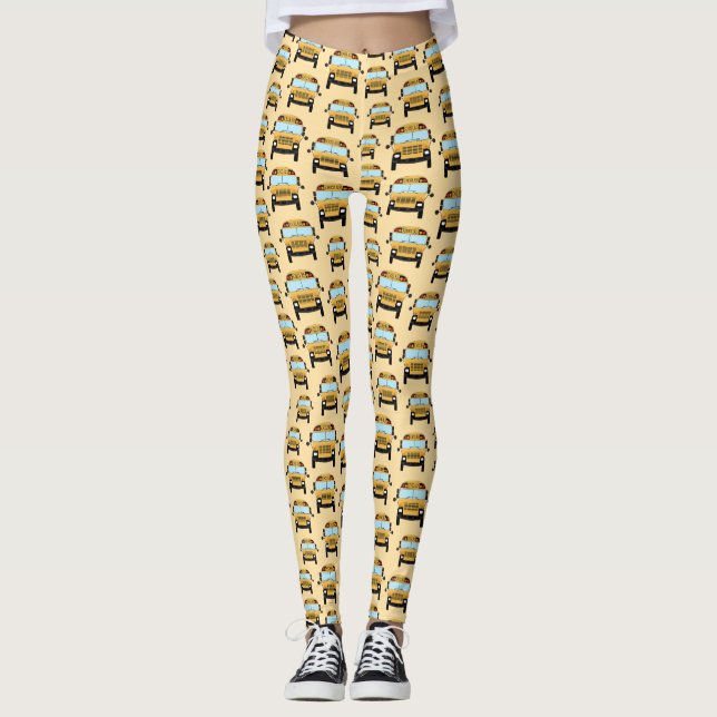 School Bus Driver Leggings (Front)