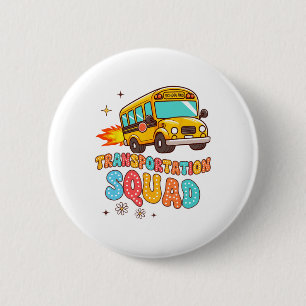 School Bus Driver Life Yellow Bus Transportation S Button