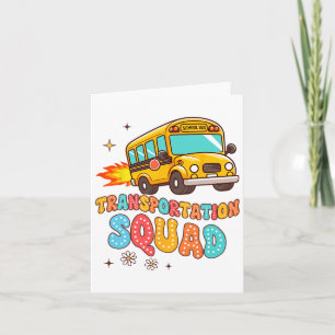 School Bus Driver Life Yellow Bus Transportation S Card