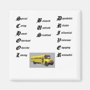 School bus driver magnet