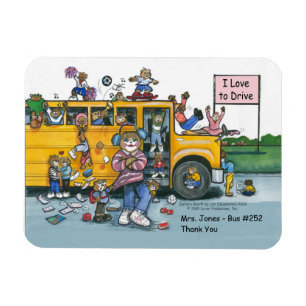 School Bus Driver Magnet, female driver Magnet