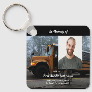 School Bus Driver Memorial Keepsake  Keychain