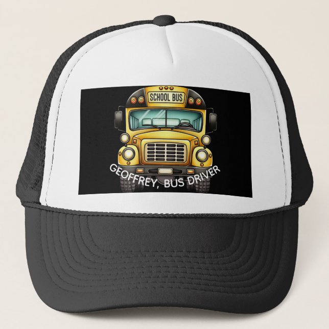 School Bus Driver. Personalized Trucker Hat (Front)