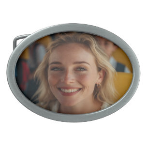 School Bus Driver Photo Customize Belt Buckle