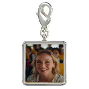 School Bus Driver Photo Customize Charm