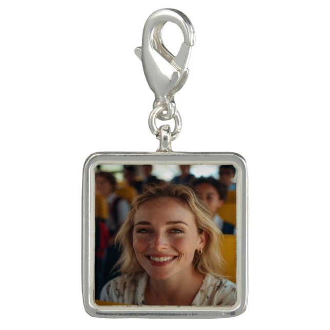 School Bus Driver Photo Customize Charm (Front)