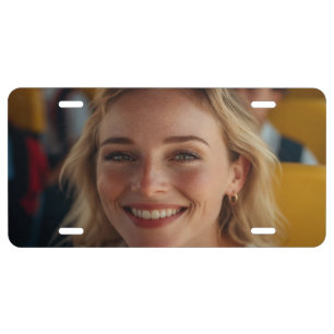 School Bus Driver Photo Customize License Plate