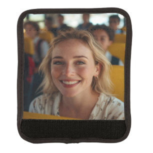 School Bus Driver Photo Customize Luggage Handle Wrap