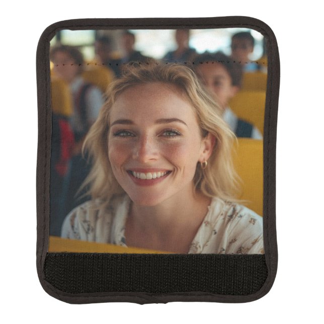 School Bus Driver Photo Customize Luggage Handle Wrap (Front)
