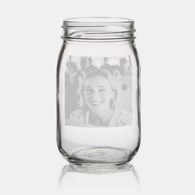 School Bus Driver Photo Customize Mason Jar (Glassware)
