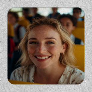 School Bus Driver Photo Customize Patch